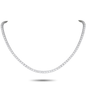 8.25ctw Diamond and 14K White Gold 15" Tennis Necklace