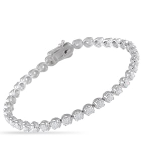 5.90ctw VVS2-VS1/E-F Lab Grown Diamond and 14K Bracelet