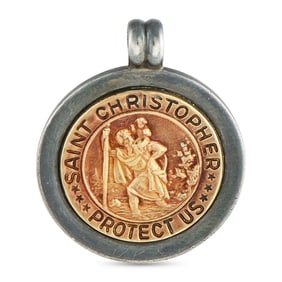 Tiffany & Co. 18K and Silver Saint Christopher Charm