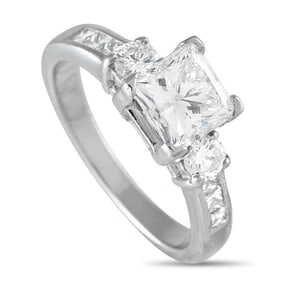 1.78ct VS1/H Diamond, 0.63ctw Diamond and Platinum Ring