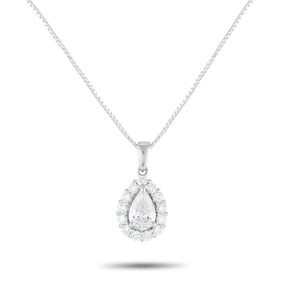 1.00ctw Diamond and Platinum 17" Necklace