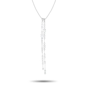 2.00ctw Diamond and Platinum 14.5" Cascading Necklace