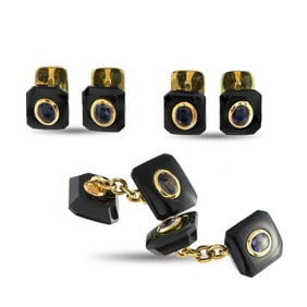 Links of London 18K, Onyx, and Iolite Tuxedo Set