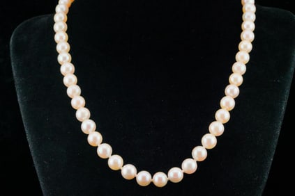 Mikimoto Vintage 7.5mm-8mm Akoya Pearl 17" Necklace