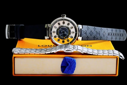 Louis Vuitton Tambour Spin Time Anniversary 18K Watch