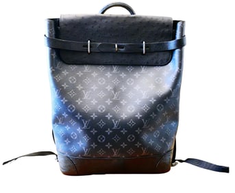 Louis Vuitton Steamer Backpack MM in Ostrich and Canvas