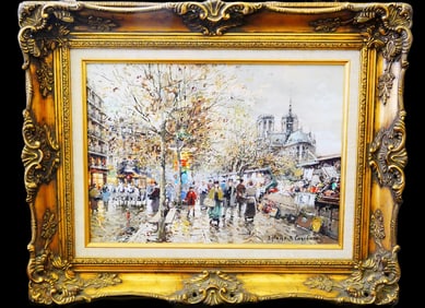Antoine Blanchard "Notre Dame" Original Oil Painting
