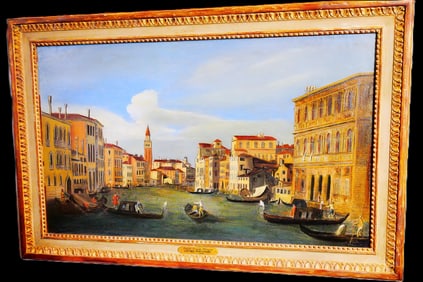 Jacopo Marieschi "Canale Grande, Venezia" Oil Painting