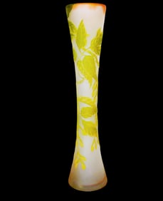 Emile Galle Monumental 23" Cameo Glass Vase