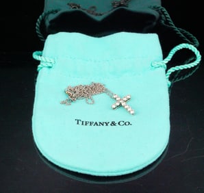 Tiffany & Co. 0.42ctw Diamond and Platinum Necklace