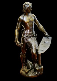 Andre Paul Arthur Massoulle "Le Travail" 19" Bronze