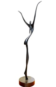 Victor Halvani 36" Bronze Abstract Figure #17/25
