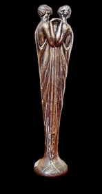 Erte "Flora II" 1984 Silvered Bronze Bud Vase 128/250