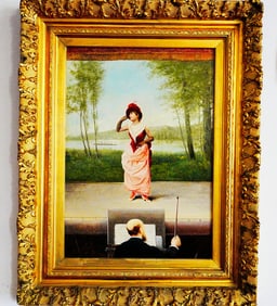 Roland Bauduin (French, 19th C.) 1885 Original Painting