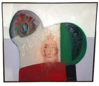 Yehoshua Kovarsky (1907-1967) 1965 Large Judaica Painting