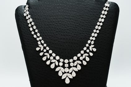 10.65ctw VS2/H Diamond and 18K White Gold 16" Necklace