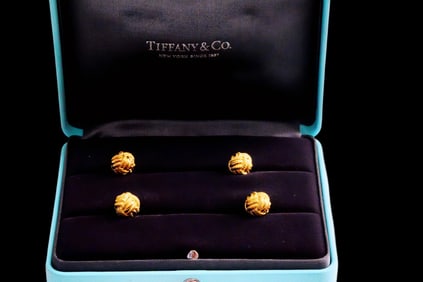 Tiffany & Co. 18K Yellow Gold Set of Four Tuxedo Studs