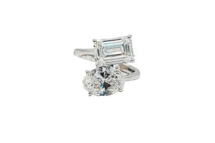 7.07ctw IGI VS1-VS2/E Lab Grown Diamond and 18K Ring