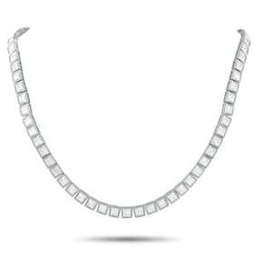 33.00ctw Diamond and 18K White Gold 17" Necklace