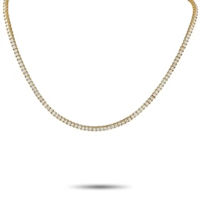 10.00ctw Diamond and 18K Yellow Gold Tennis Necklace