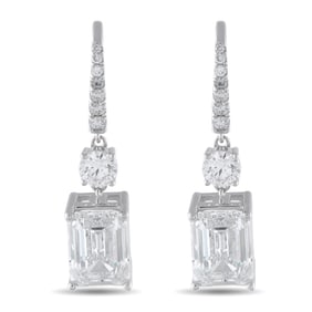11.46ctw VS1-VS2/G-H Lab Grown Diamond and 18K Earrings