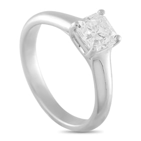 Tiffany & Co. 0.96ct GIA VVS2/H Diamond Platinum Ring