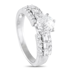 1.69ctw VS2-SI1/G-H Diamond and 18K White Gold Ring