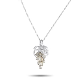 5.60ctw Diamond and Platinum 17" Grape Cluster Necklace