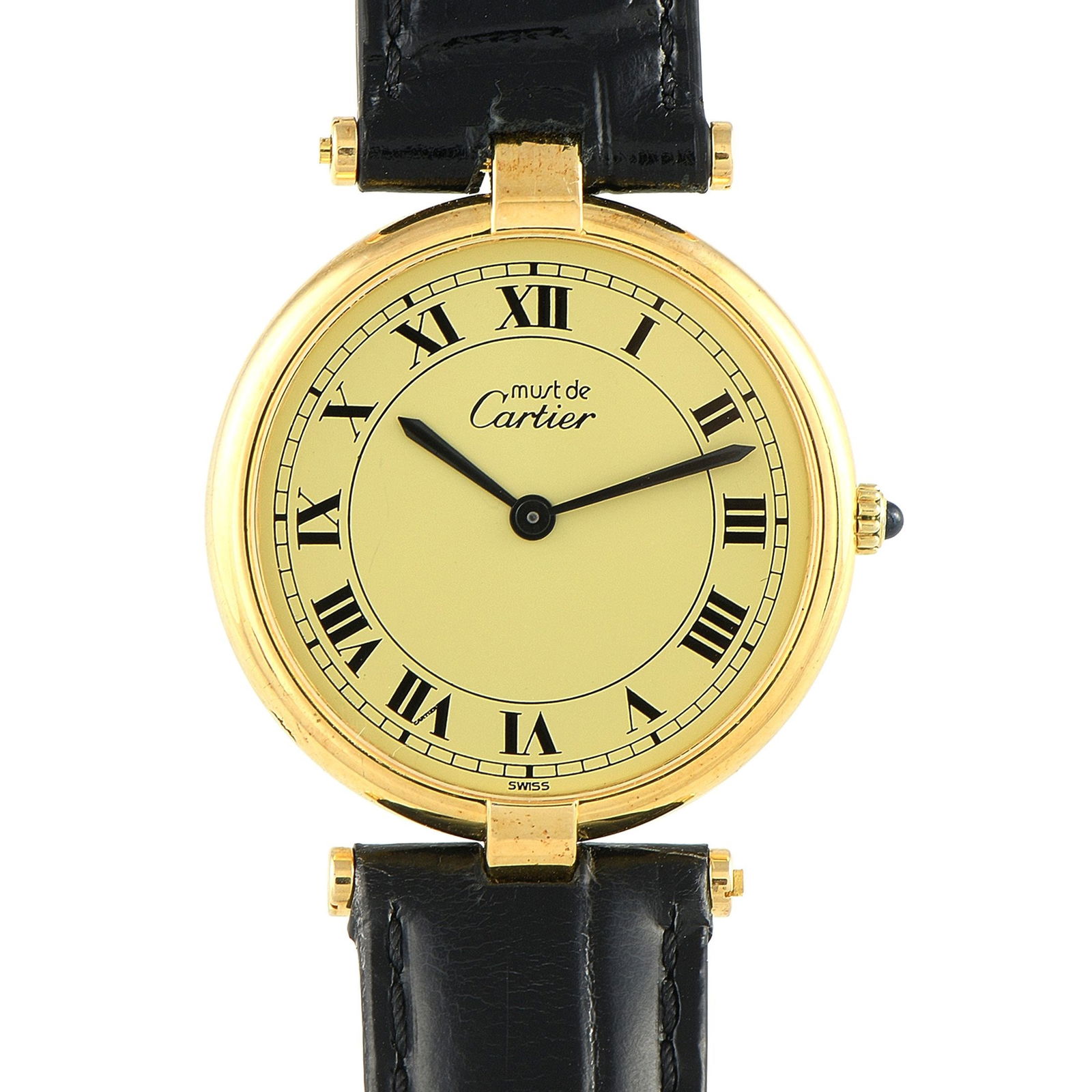Cartier Must de Cartier Vendome Roman Dial Vermeil Watch (1 of 4)