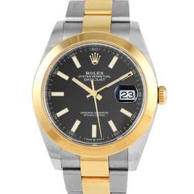 Rolex Datejust 41 Bright Black Dial Watch Ref. 126303