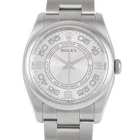Rolex Oyster Perpetual 36mm Silver Dial Stainless Steel Watch
