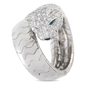 Cartier Panthere La Carda 18K White Gold and Diamond Ring