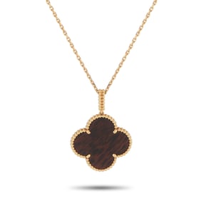 Van Cleef & Arpels Magic Alhambra 18K Letterwood Necklace