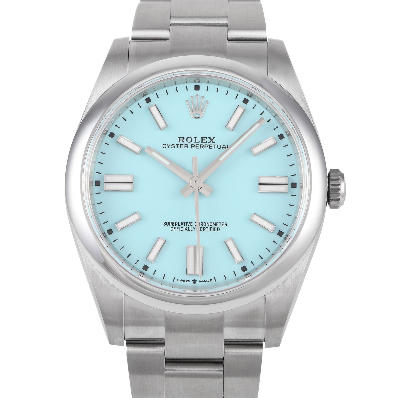 Rolex Oyster Perpetual 41 Turquoise Dial Khanjar Watch (1 of 5)
