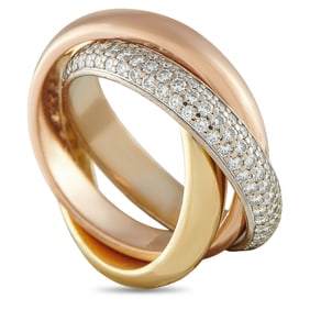 Cartier Trinity 0.46ctw Diamond and 18K Gold Ring