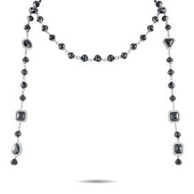 Erica Courtney 122.00ctw Black and White Diamond Necklace