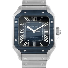 Cartier Santos Large Model PVD Steel Watch Ref. WSSA0048