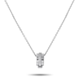 Asprey 0.25ctw Diamond and 18K White Gold 17" Necklace
