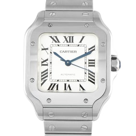 Cartier Santos de Cartier Silvered Opaline Dial Watch