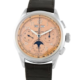 Breitling Premier B25 Datora 42 Copper Dial Steel Watch