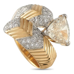 1.79ctw SI1-SI2/G-H Diamond and 18K Yellow Gold Ring
