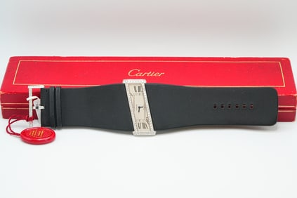 Cartier Tank Divan Diagonale Diamond-Set 18k Watch