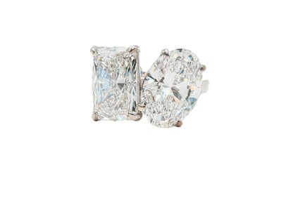 10.17ctw Lab Grown Diamond and 18K Toi Et Moi Ring