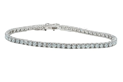 5.67ctw Lab Grown Diamond and 18K White Gold Bracelet