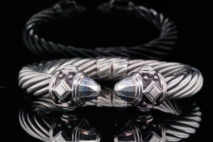 David Yurman Sterling Silver Renaissance Cable Cuff