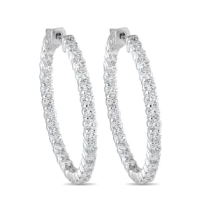4.25ctw VVS2-VS1/E-F Lab Grown Diamond and 14K Earrings
