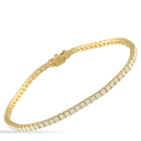 2.75ctw VVS2-VS1/E-F Lab Grown Diamond and 14K Bracelet