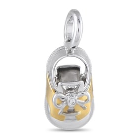 Aaron Basha 18K White Gold Saddle Shoe Charm