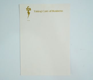 Elvis Presley Personal "TCB" Letterhead