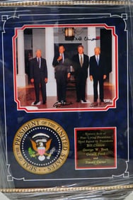 Ford, Carter, Clinton and Bush Signed 8" x 10" Photo